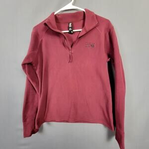 Burgundy Mountain Hardwear Fleece Quarter Zip Pullover Medium Outdoor Layer